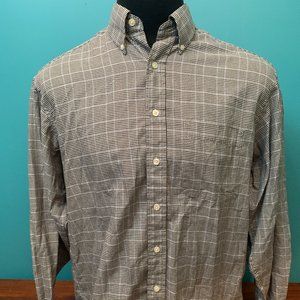 Vintage Tommy Hilfiger Checkered Button Up Shirt - 16 34-35, Black White Blue